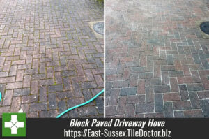 Cleaning a Block Paved Driveway in Hove
