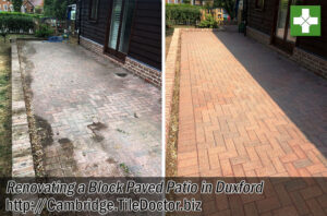 Block Paved Patio Before After Renovation Duxford