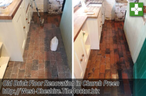 Old Brick Floor Renovation in Church Preen