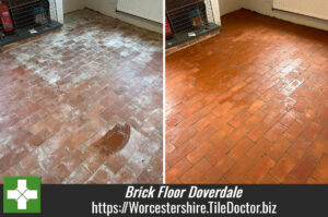 Efflorescence-Stained Brick Floor Restoration Dovedale Droitwich